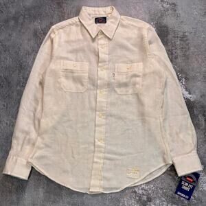 Vintage 90s NWT Levis Waffle Knit Shirt. Slim Tapered Shirt. Size Large. SAMPLE